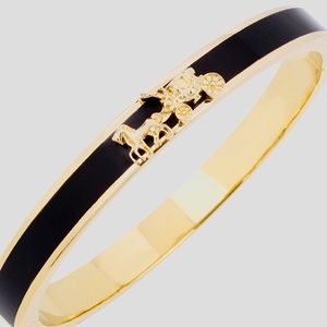 Coach Horse & Carriage Enamel Hinged Bangle Bracelet